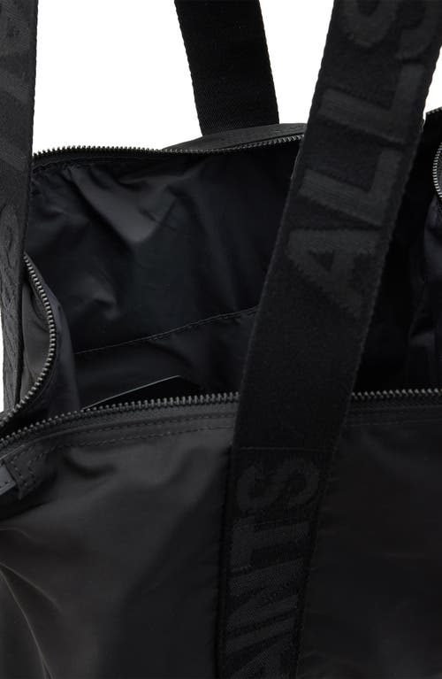 Allsaints Afan Recycled Nylon Tote Bag In Black