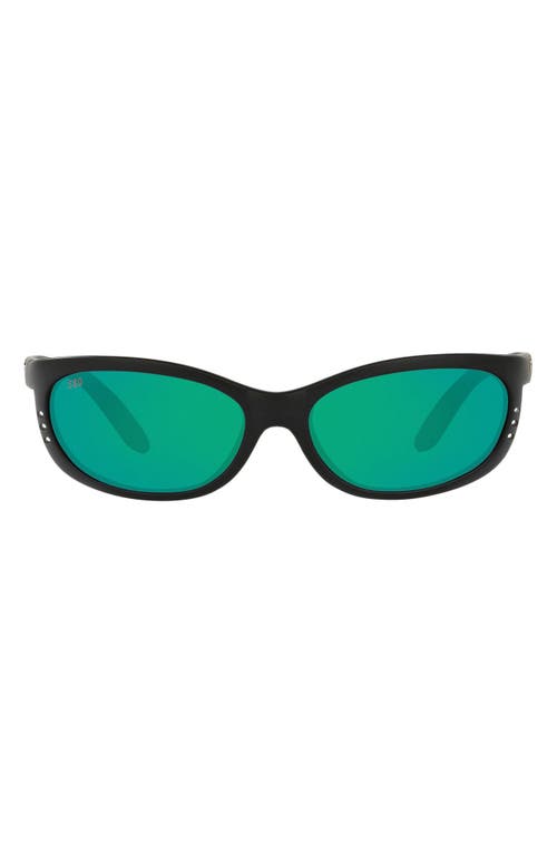 UPC 097963831673 product image for Costa Del Mar 61mm Polarized Oval Sunglasses in Black Green at Nordstrom | upcitemdb.com