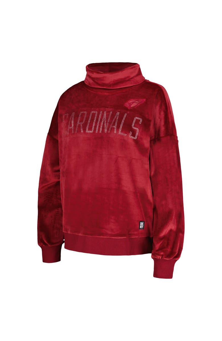DKNY SPORT Women's DKNY Sport  Cardinal Arizona Cardinals Deliliah Rhinestone Funnel Neck Pullover Sweatshirt, Alternate, color, Cardinal