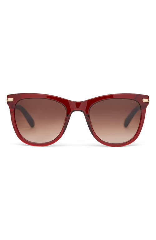 Toms Victoria 53mm Square Sunglasses In Rosewood Crystal/shiny Gold