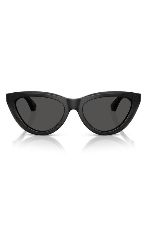 Shop Burberry 55mm Cat Eye Sunglasses In Black/grey