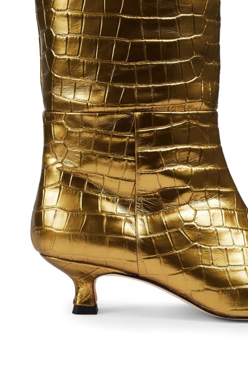 Lk Bennett Eden Kitten Heel Boot In Gold