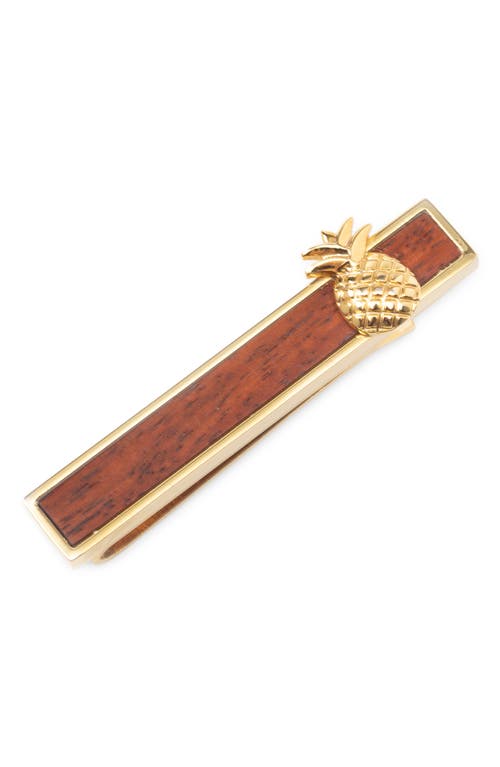 Cufflinks, Inc. Pineapple Wood Inlay Tie Bar in Gold at Nordstrom