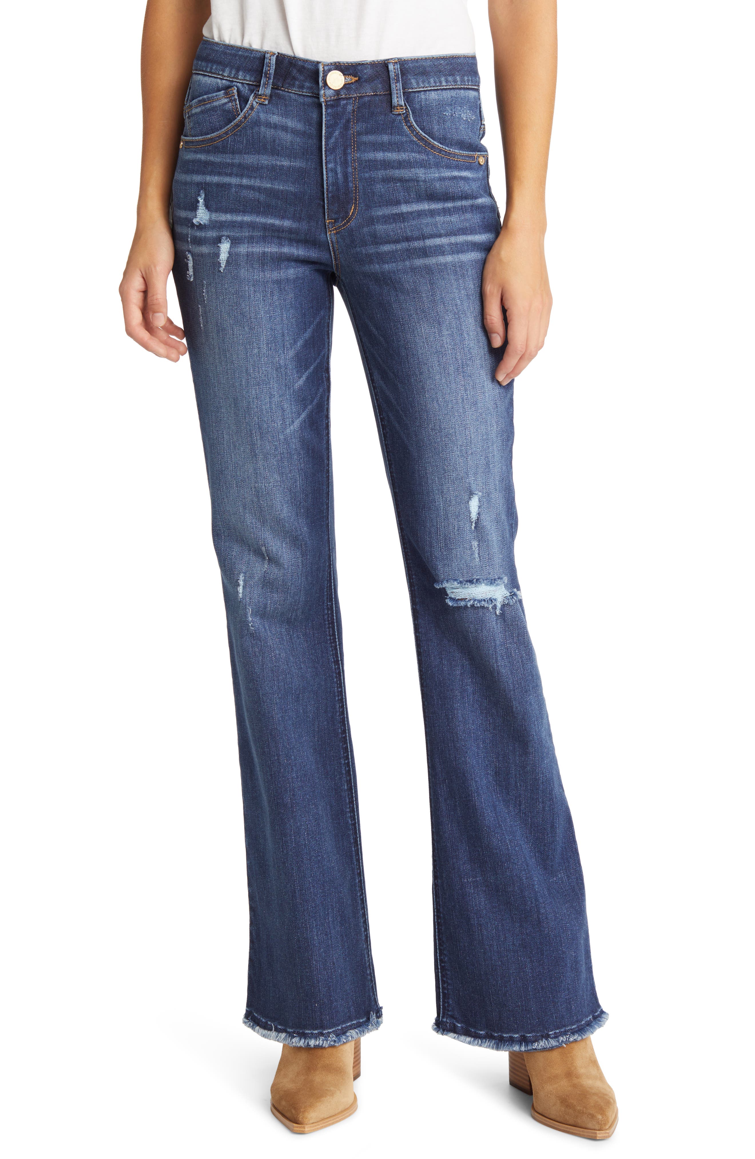 Womens Clothing Jeans Bootcut jeans Alexander McQueen Bootcut Regular High-rise Stretch-denim Jeans in Blue 
