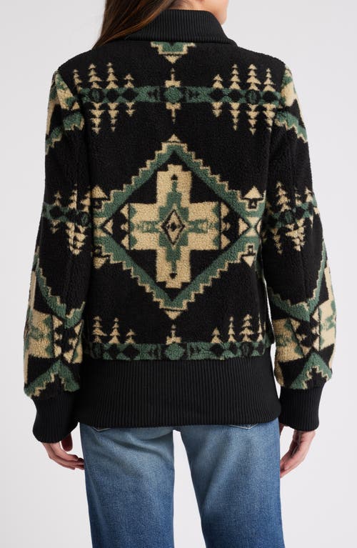 Shop Pendleton Foxglove Range Fleece Bomber Jacket In Four Corners Hunter