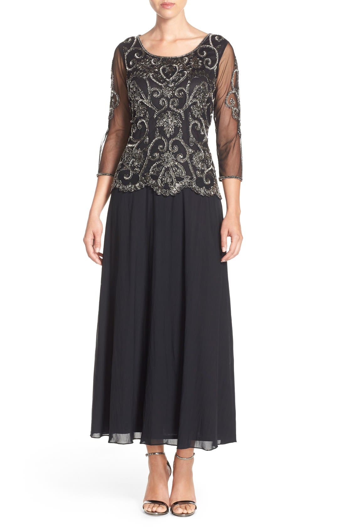 nordstrom pisarro nights embellished mesh gown