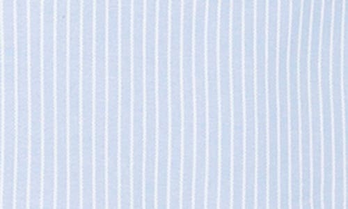 Shop Max Mara Weekend  Piadena Stripe Cotton Button-up Shirt In Light Blue