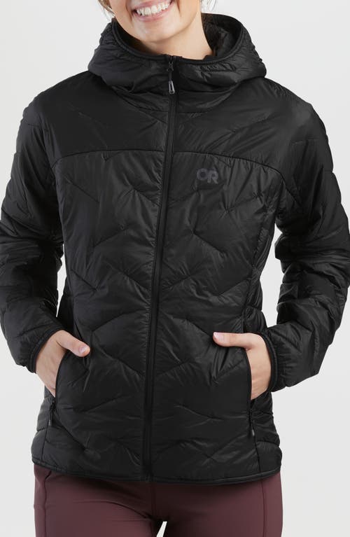 Shop Outdoor Research Superstrand Lt Hooded Jacket In Black