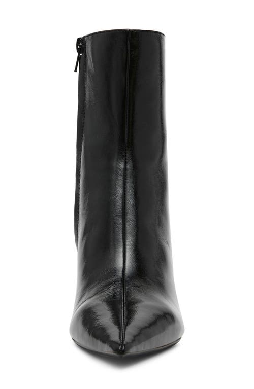 Shop Steve Madden Alston Pointed Toe Bootie In Black Leather