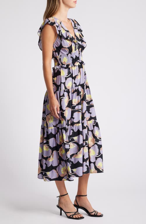 MELLODAY MELLODAY FLORAL TIERED MAXI SUNDRESS 