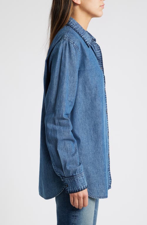 Shop Rails Saya Chambray Shirt In Dark Vintage Wash