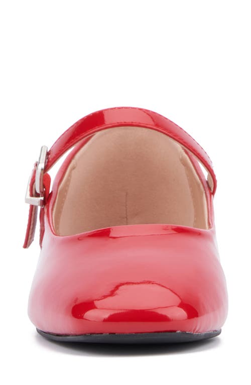 New York And Company Womens Solid Man Made Ballet Flats In Red Patent