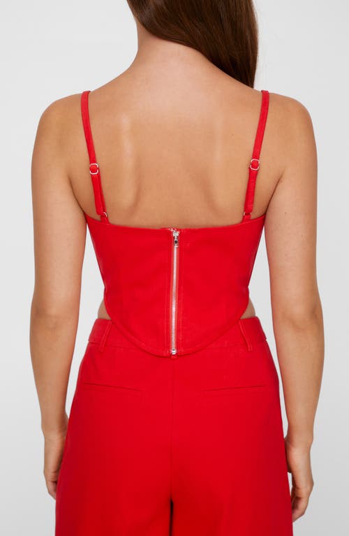 Shop Nasty Gal Crop Corset Top In Red