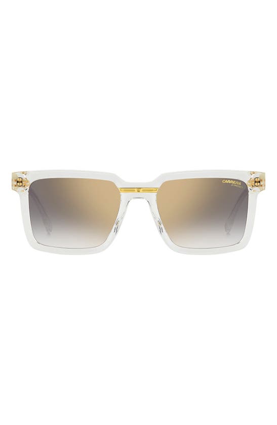 Shop Carrera Eyewear Victory 54mm Gradient Rectangular Sunglasses In Crystal/ Gray Sf Gd Sp
