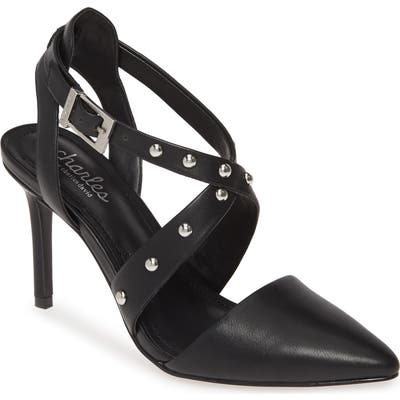 Charles By Charles David Vladimir Studded Pointed Toe Pump, Black