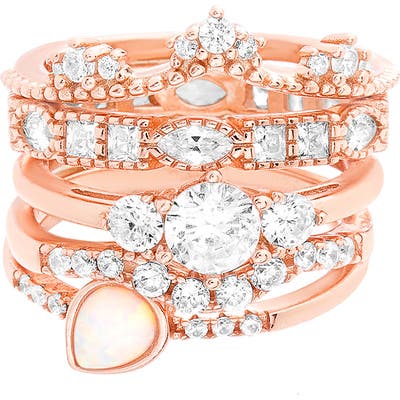 Lesa Michele Set Of 5 Stacking Rings