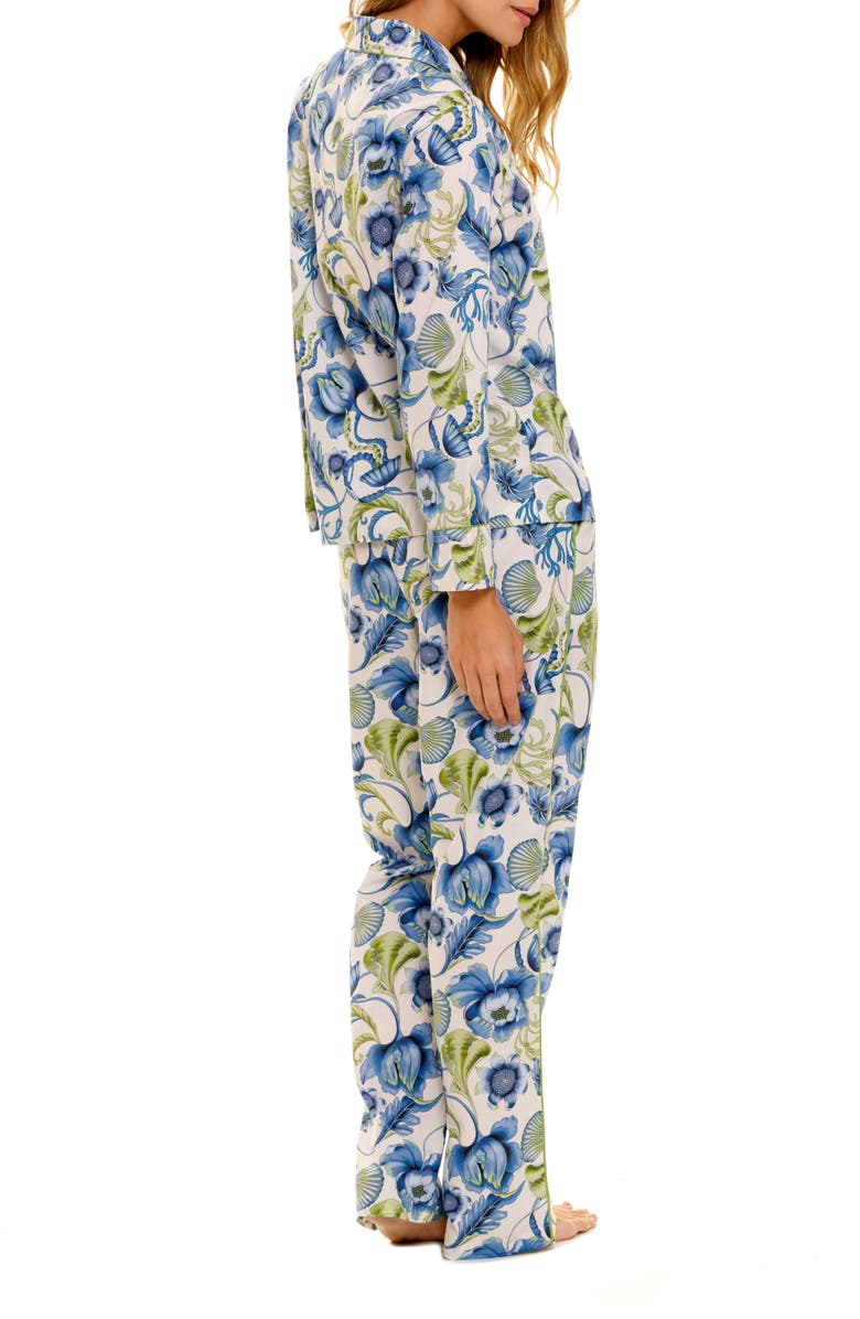 The Lazy Poet Emma Green Medusa Cotton Pajamas, Alternate, color, White