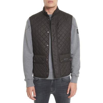 Belstaff Waistcoat Tech Quilted Vest, Black