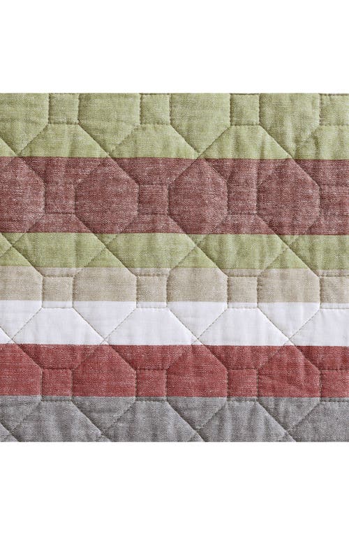 Eddie Bauer Salmon Ladder Cotton Quilt 3-piece Set In Blue/green Multi