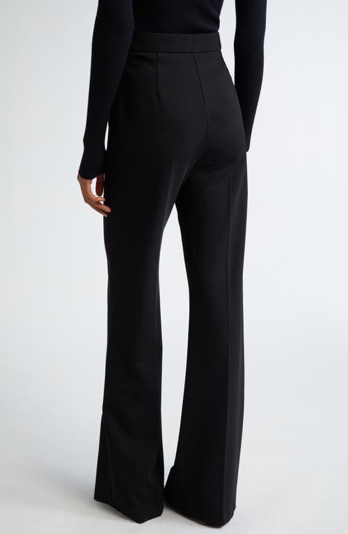 Max Mara Norcia Pleated Jersey Straight Pants In Black
