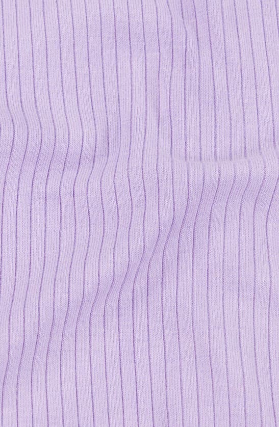 Shop Mori Clever Zip Footie In Ribbed - Lilac