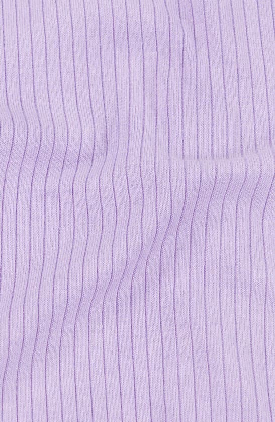 Mori Clever Zip Footie In Ribbed - Lilac