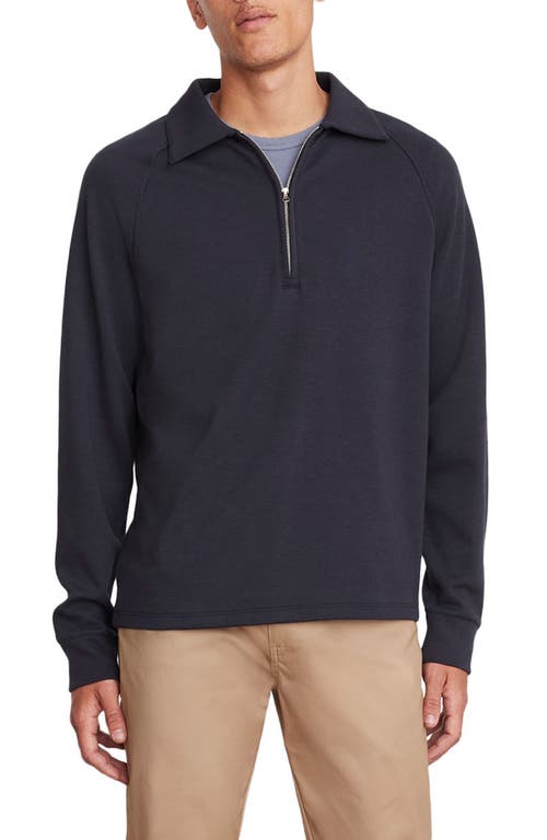 Vince Double Knit Quarter-Zip Pullover in Coastal at Nordstrom, Size Large