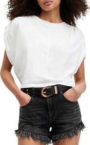 AllSaints Cassie Tie Sleeve Cotton T-Shirt
