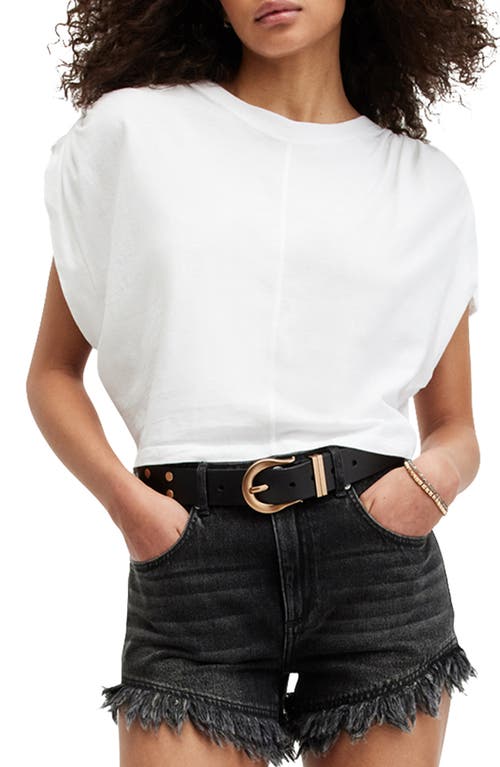 Allsaints Cassie Tie Sleeve Cotton T-shirt In White