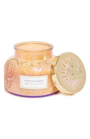 Portofino Candles Deco Garden Jar Candle In Dark Champagne Iridescent