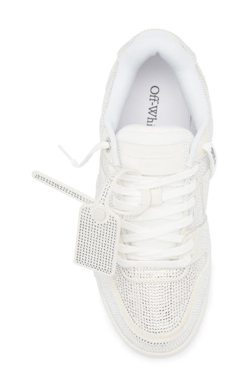 Off-white Out Of Office Crystal Embellished Low Top Sneaker In White - White
