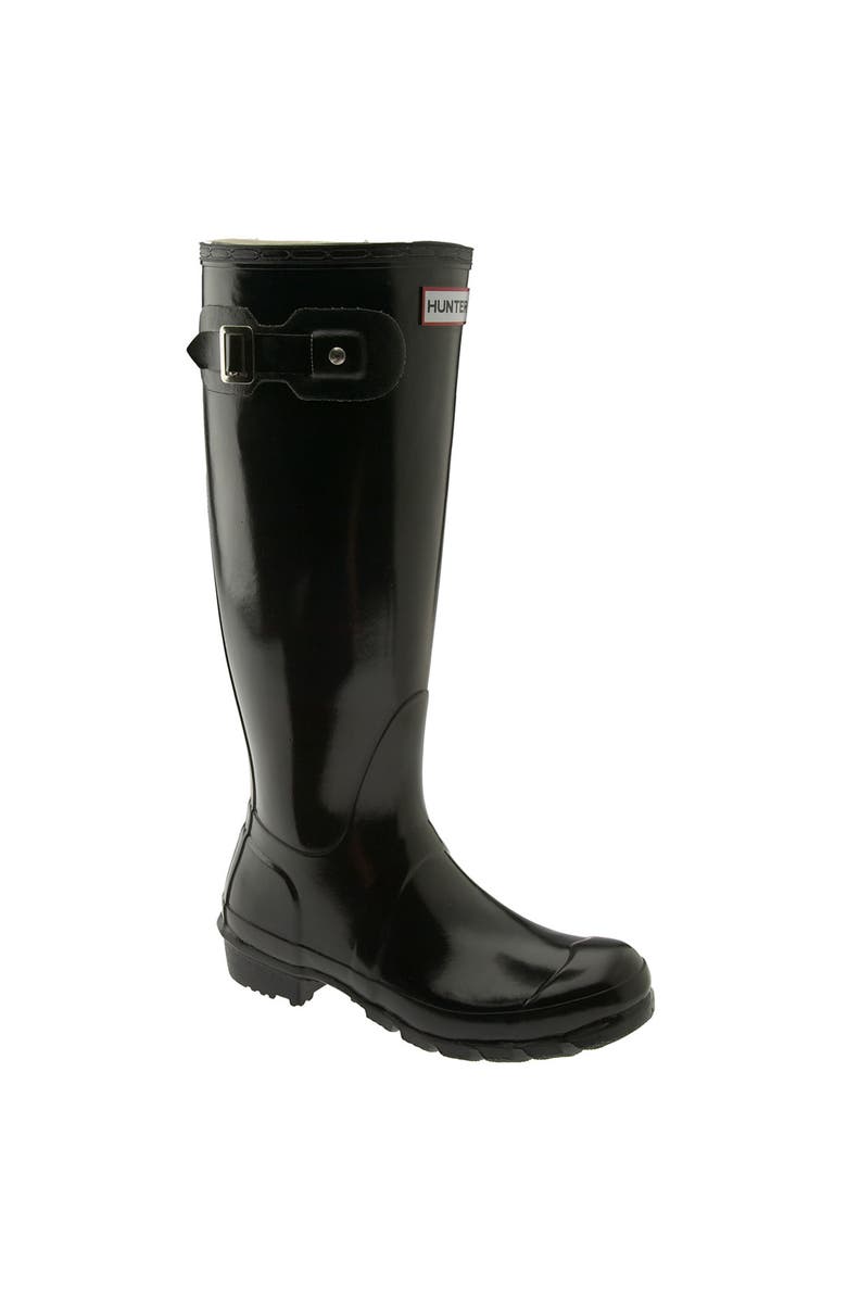 Hunter Tall Gloss Rain Boot & Fleece Welly Socks | Nordstrom