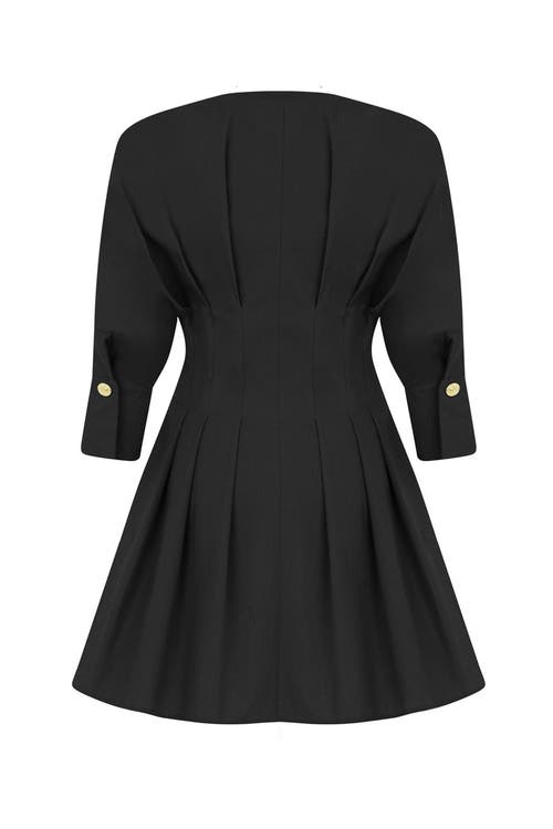 Shop Nocturne Zippered Dress In Black