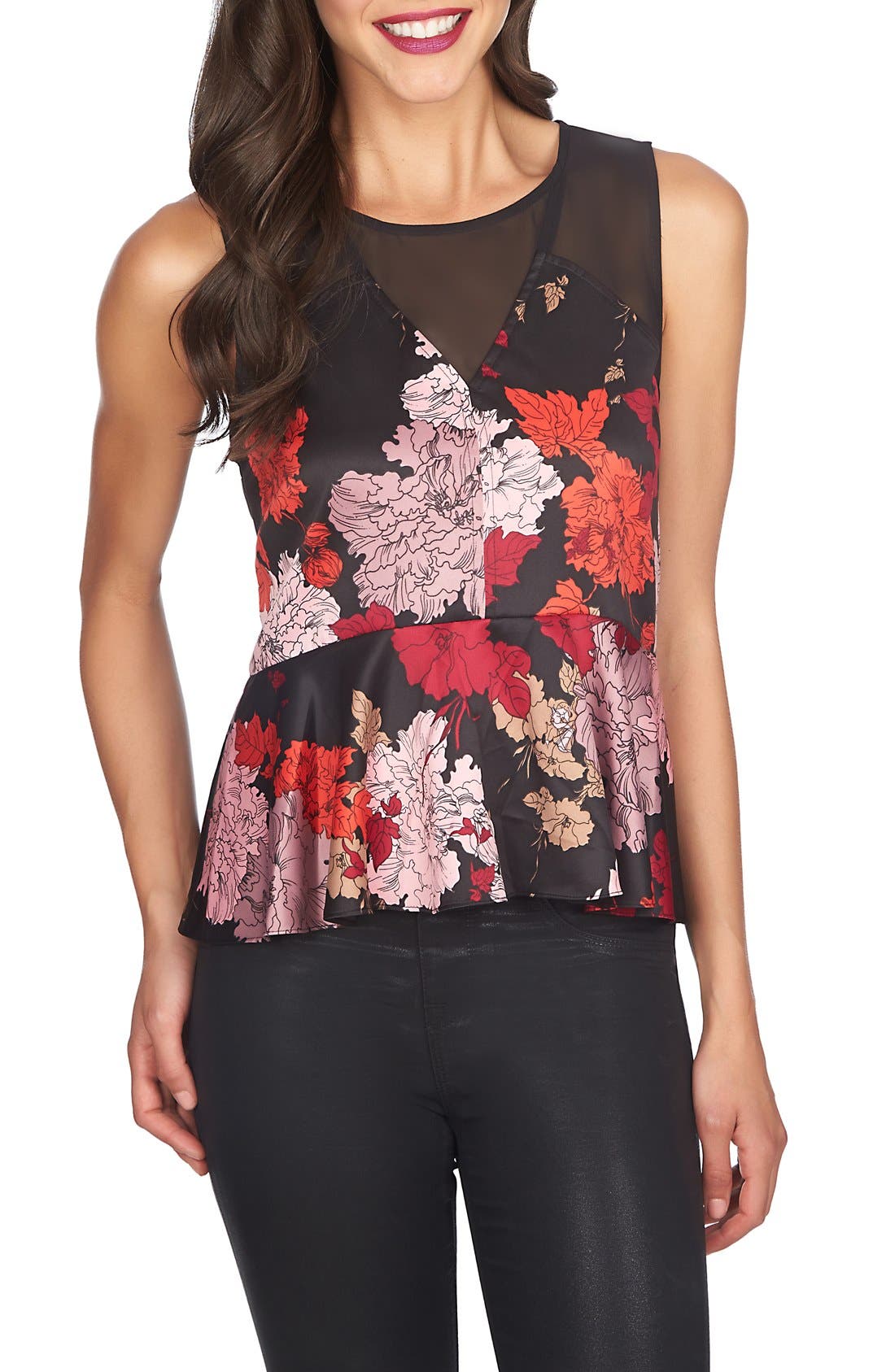 1.STATE Sleeveless Peplum Top Nordstrom