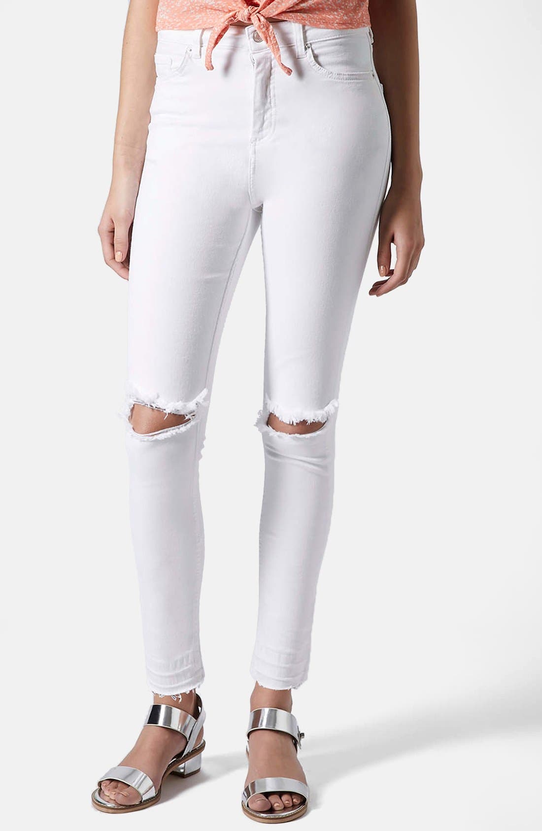 topshop white skinny jeans