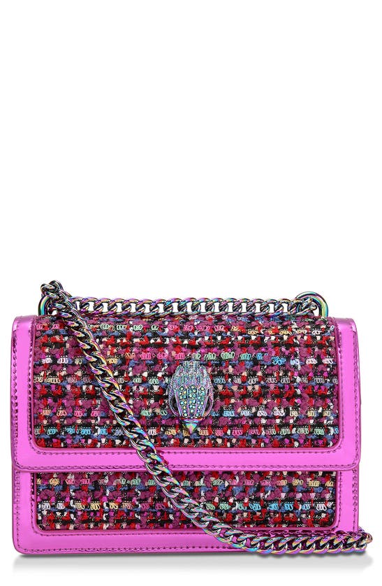 Kurt Geiger Shoreditch Small Woven Crossbody In Bright Pink | ModeSens