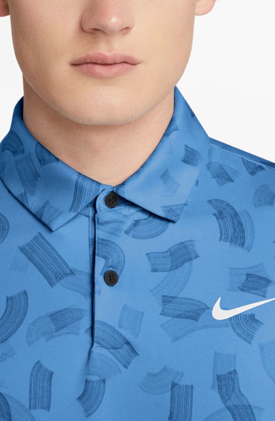 Shop Nike Dri-fit Tour Golf Polo In Star Blue/ White