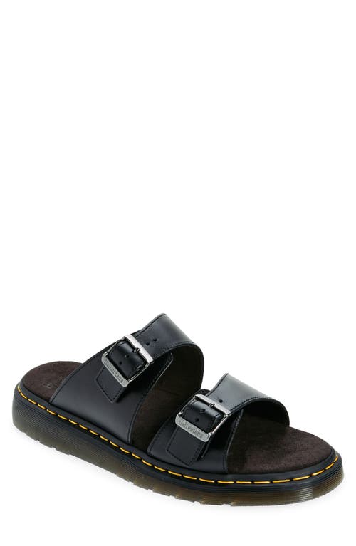 Dr. Martens' Dr. Martens Josef Slide Sandal In Black Analine