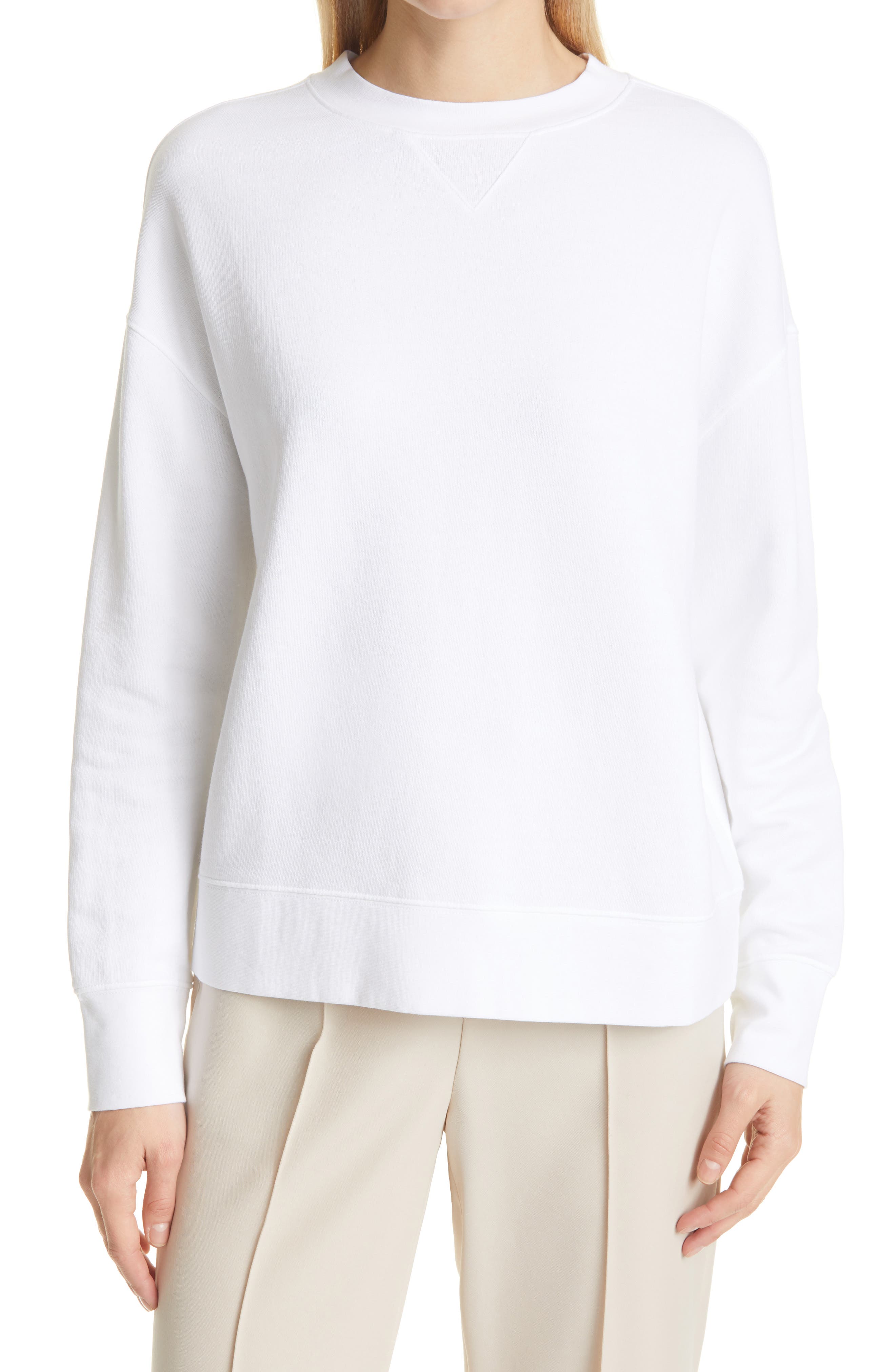 white womens sweatshirt