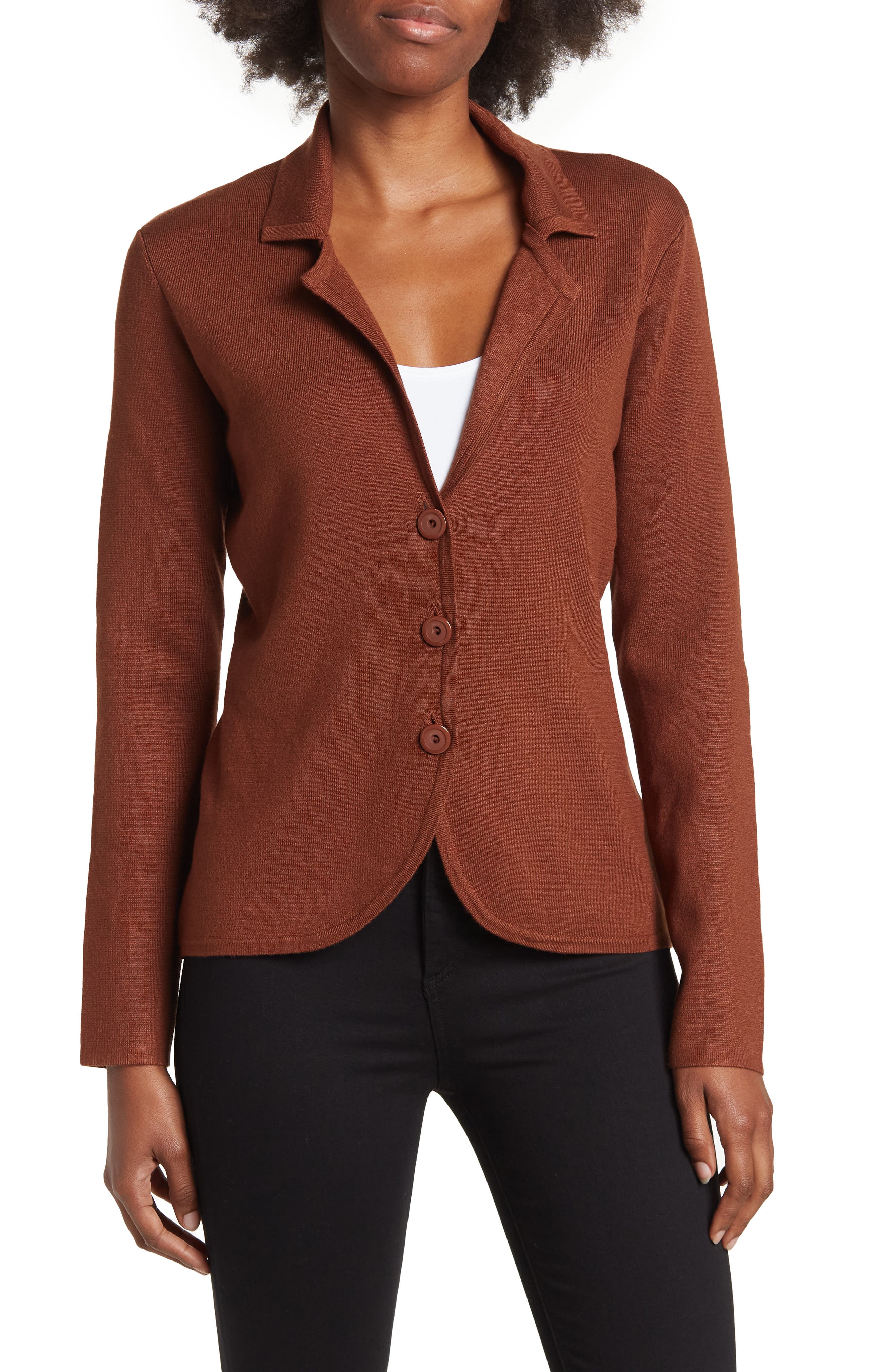 CYRUS Button Front Knit Blazer 