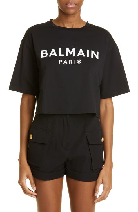 balmain Short quilted jersey skirt - Women, BALMAIN