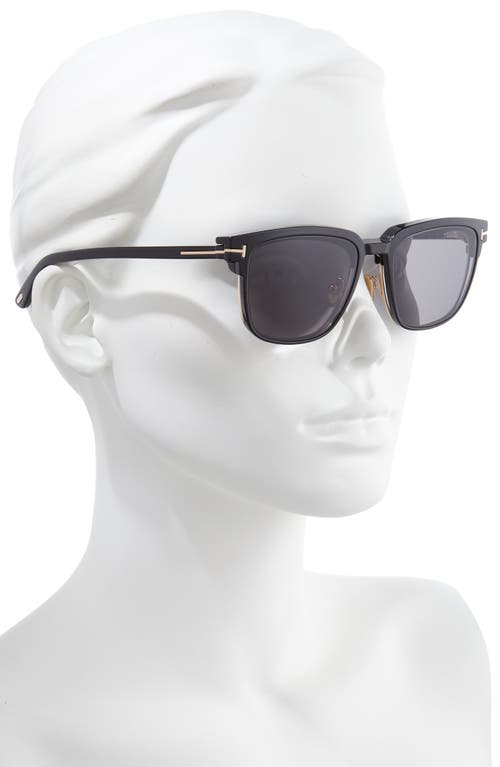 Shop Tom Ford 54mm Blue Light Blocking Glasses & Clip-on Sunglasses In Black/rose Gold/clear