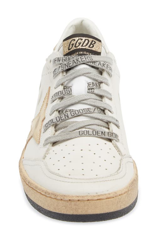 Shop Golden Goose Ball Star Low Top Sneaker In Milk/gold