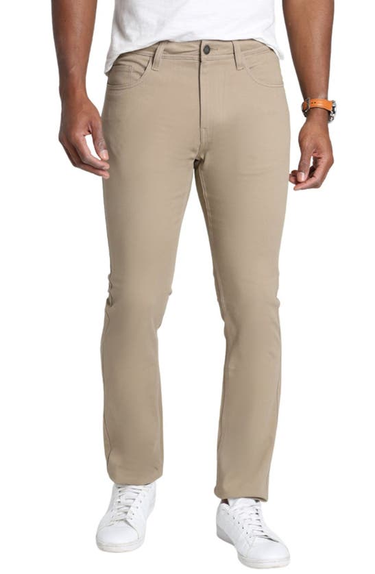 Shop Jachs Slim Leg 5-pocket Pants In Taupe