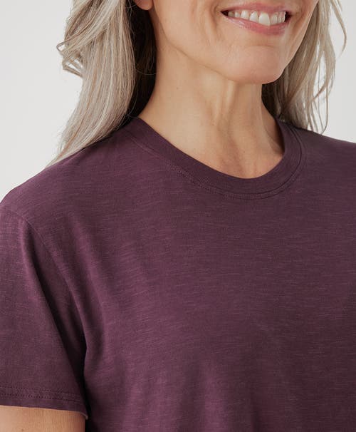Pact Organic Featherweight Slub Oversized Tee In Maroon