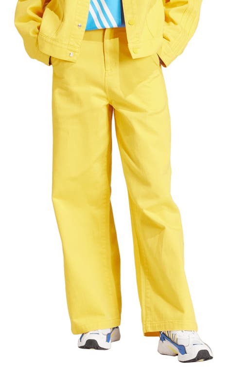 x KSENIASCHNAIDER Lifestyle 3-Stripe Wide Leg Jeans in Bold Gold