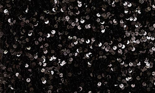 August Sky Back Bow Sequin Minidress In Black