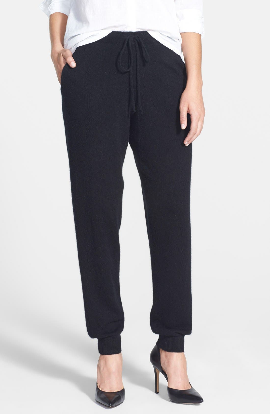 Halogen® Cashmere Track Pants (Regular & Petite) Nordstrom