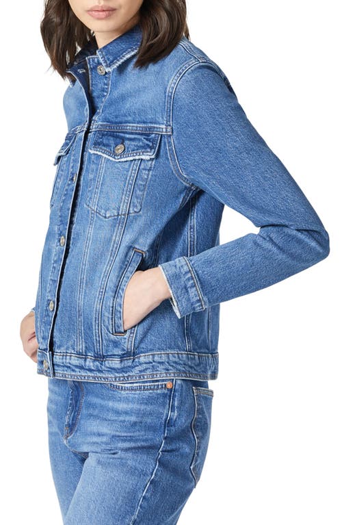 Mavi Jeans Katy Denim Trucker Jacket In Dark Recycled Blue
