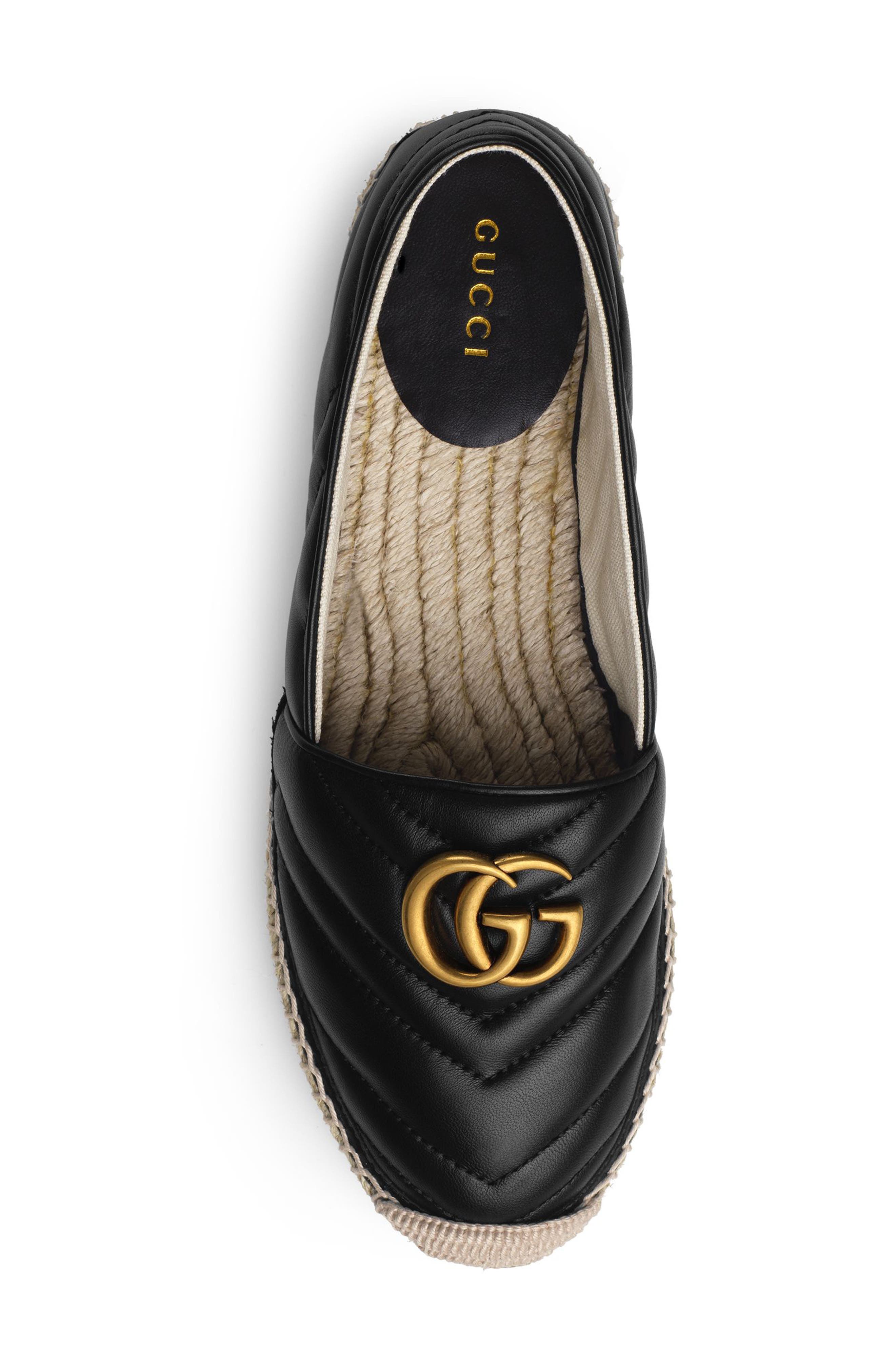 gucci women's pilar double g leather espadrilles